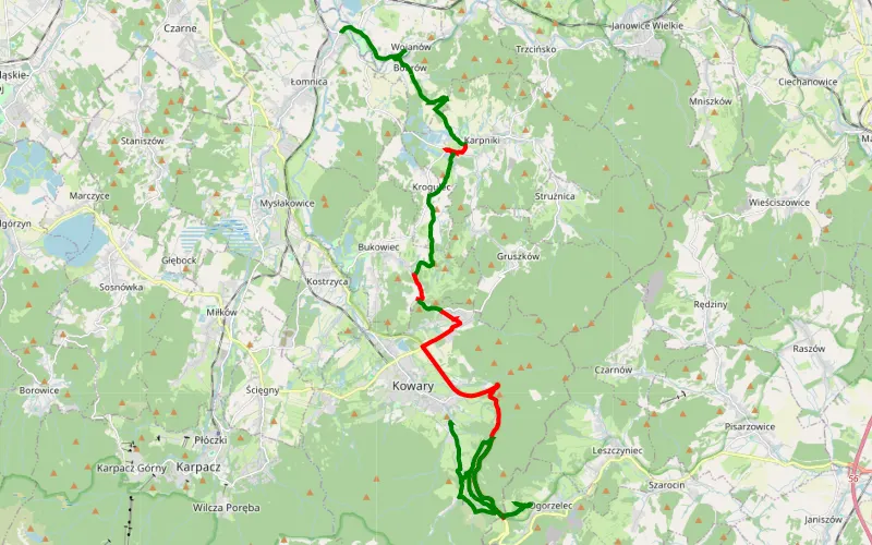 Wojanów - Kowary Górne