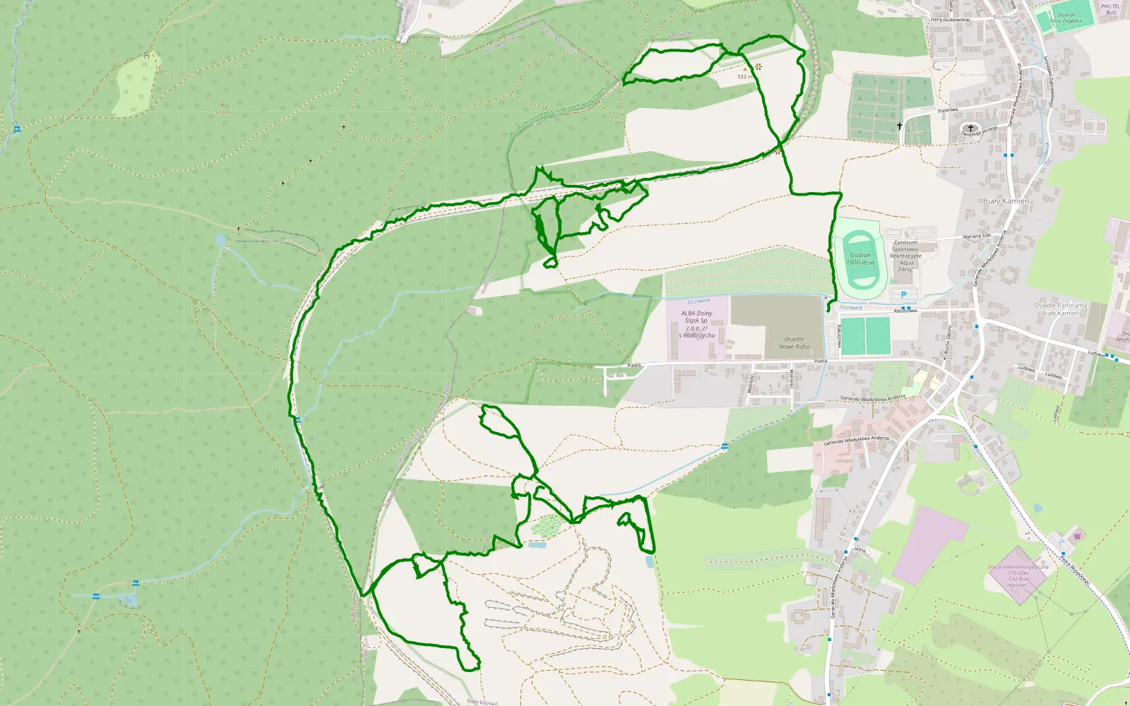 Mapa trasy Walbrzych - 11.5 km trasy offroad, Wałbrzych
