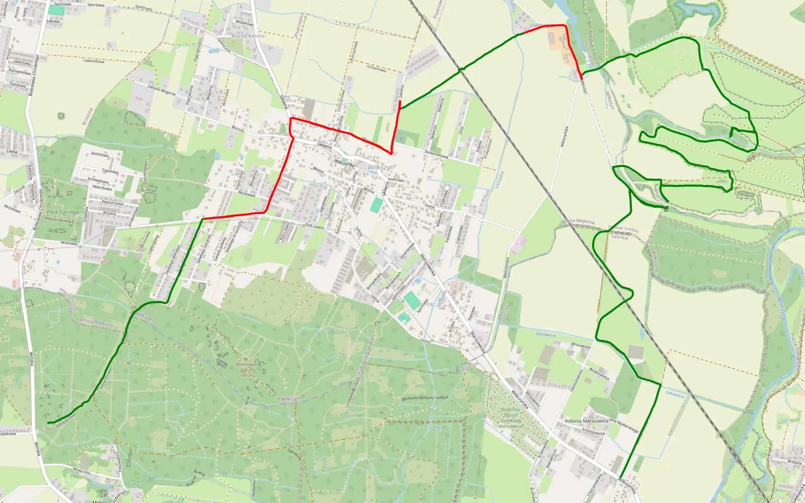 Mapa trasy Wilkszyn - 11.2 km trasy offroad, Wrocław