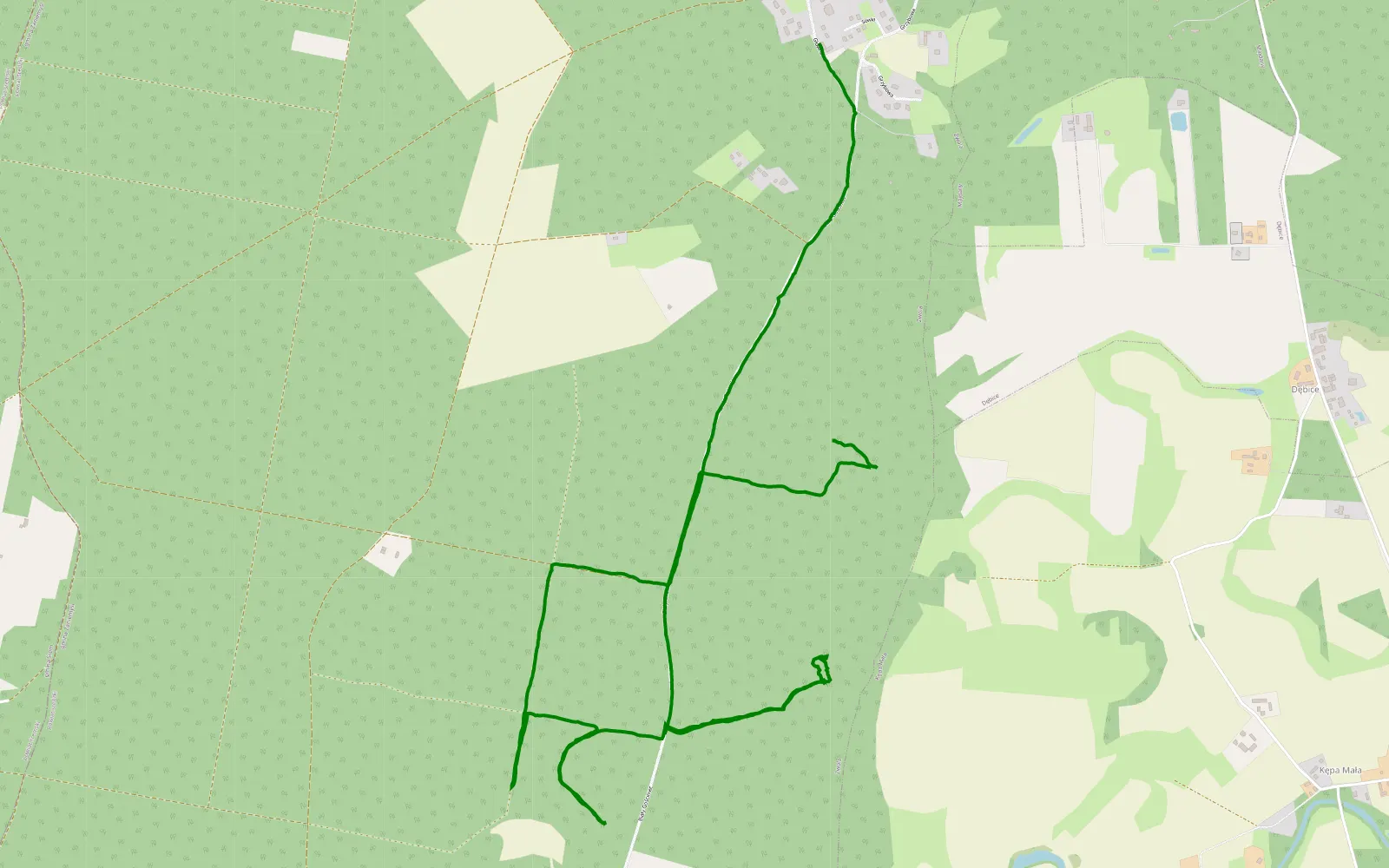 Map of Zwola - 6.1 km offroad trail, Środa Wielkopolska County