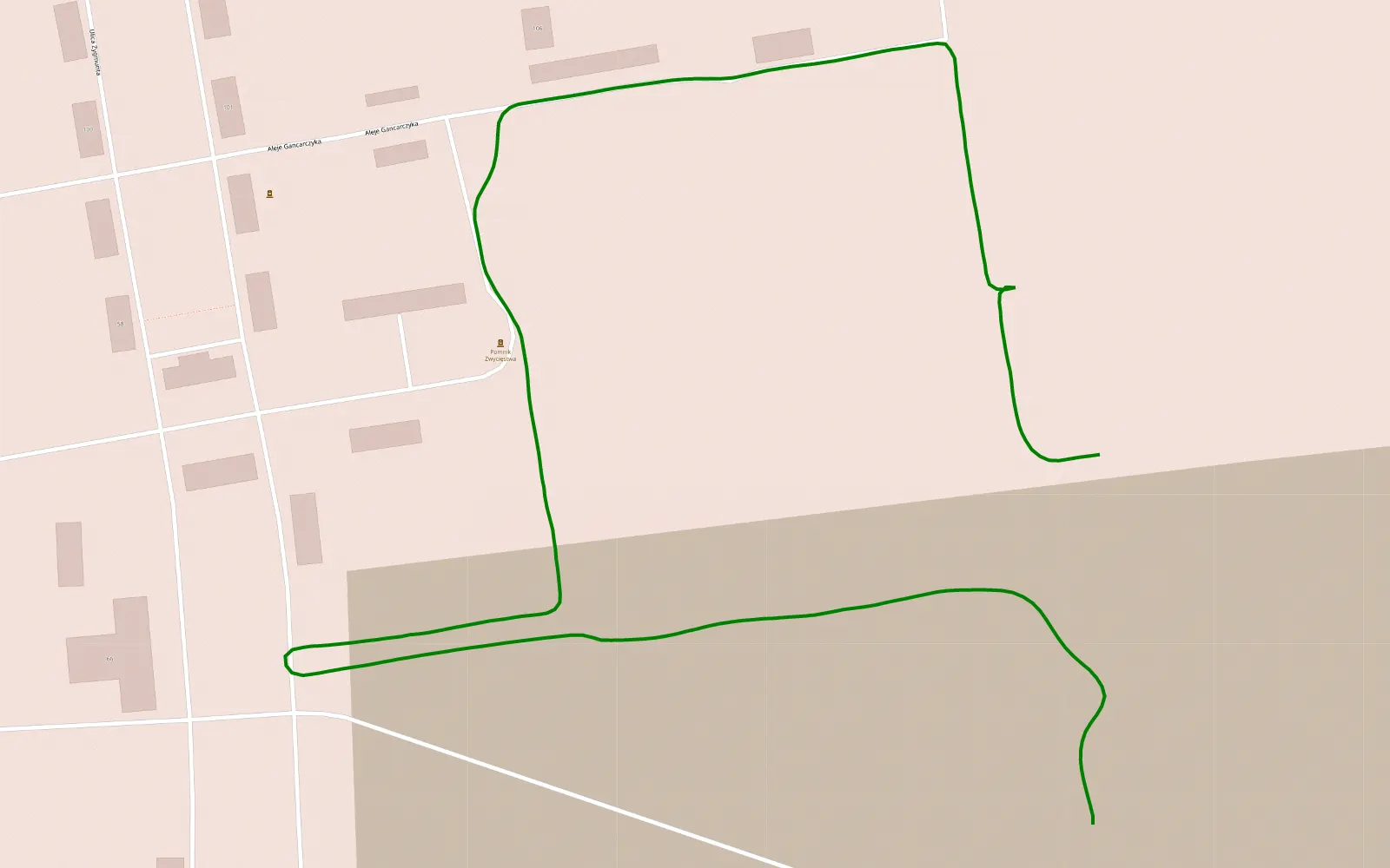 Map of Pstrąże - 1.8 km offroad trail, Bolesławiec County