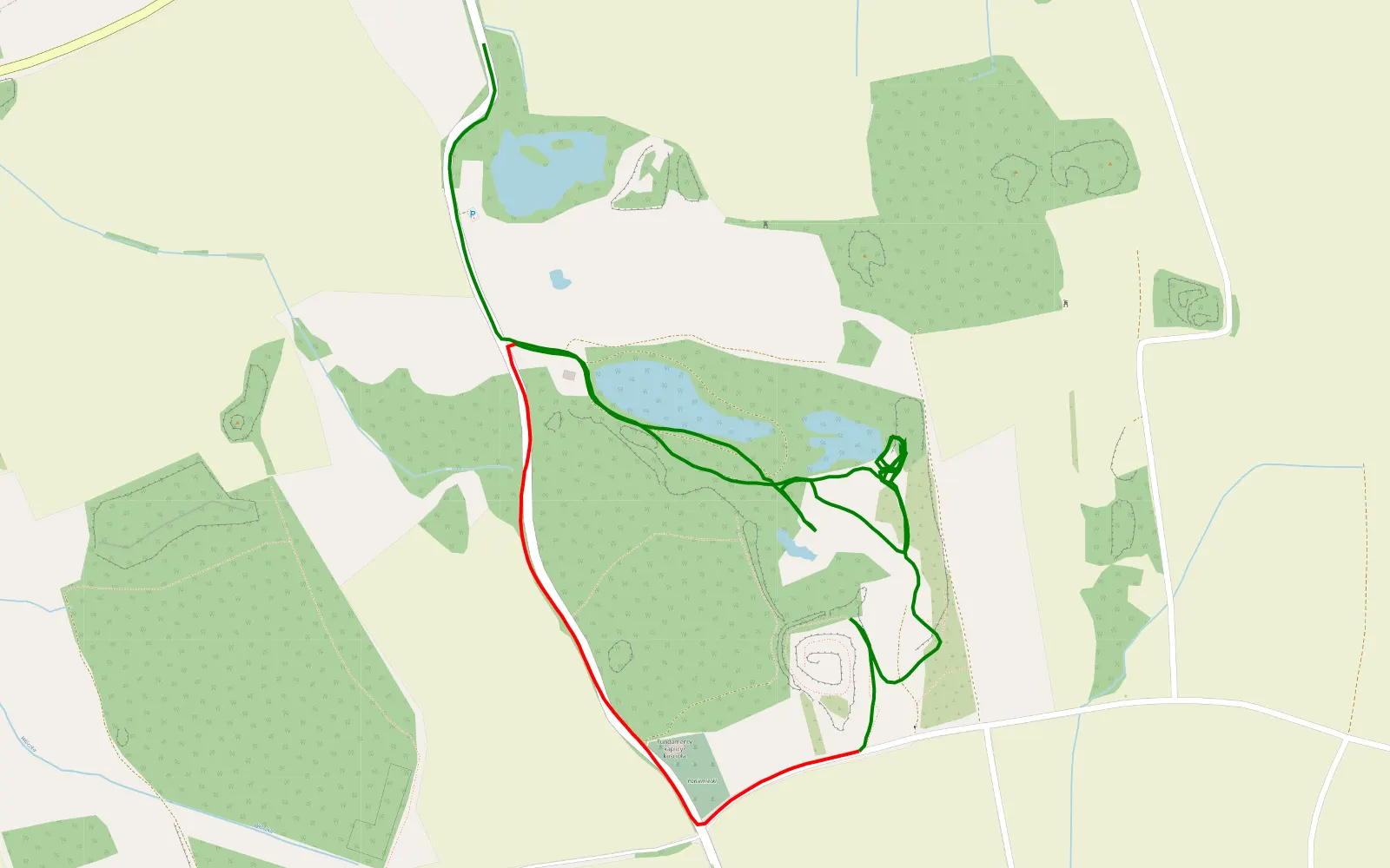 Map of Dobrocin SantaFe - 3.7 km offroad trail, Dzierżoniów County