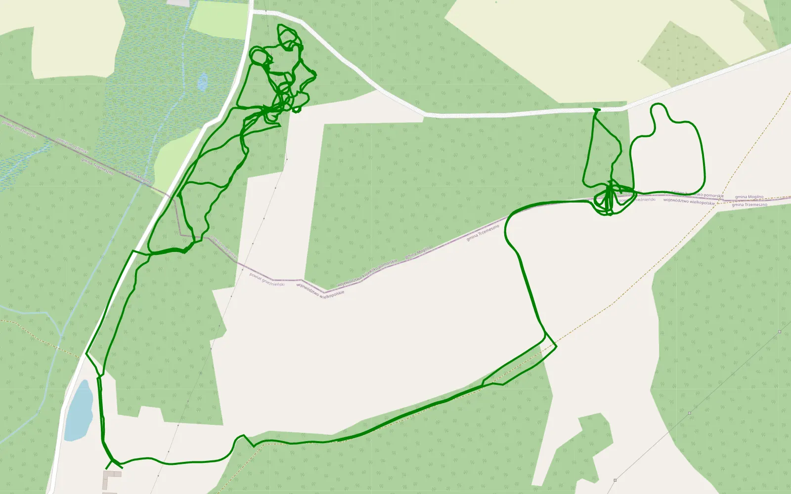 Map of AgroOffroad - Ignalin - 8.9 km offroad trail, Mogilno County
