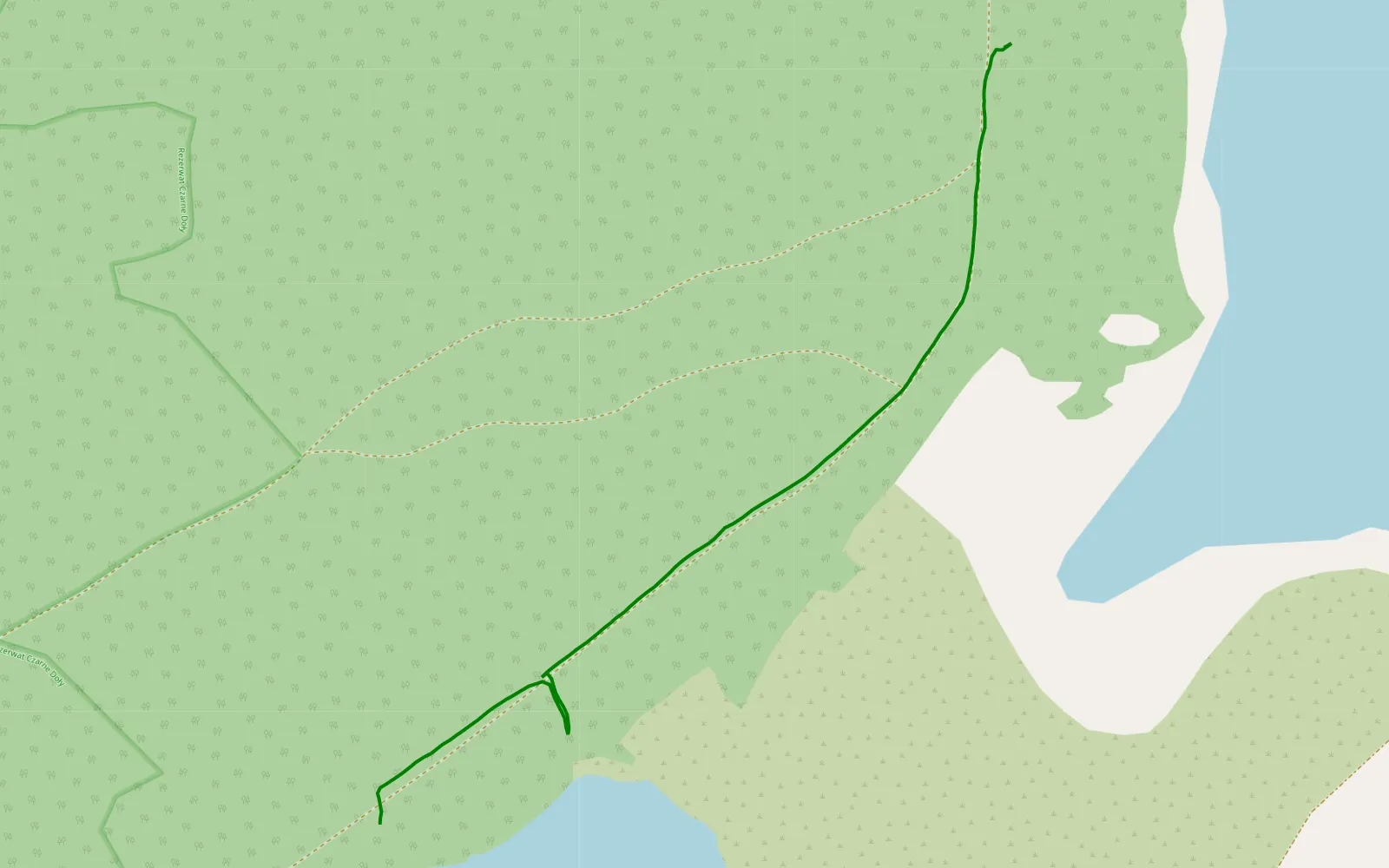 Mapa trasy Wojnowice - Drzeczkowo - 1.1 km trasy offroad, Powiat Leszczyński