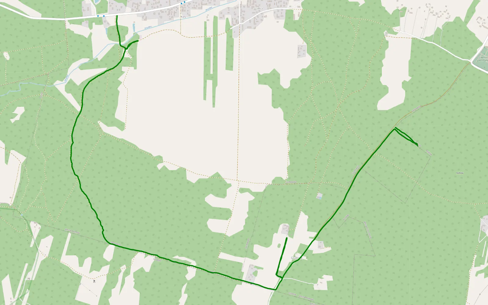 Mapa trasy Suchowola - Potoczek - 6 km trasy offroad, Powiat Zamojski