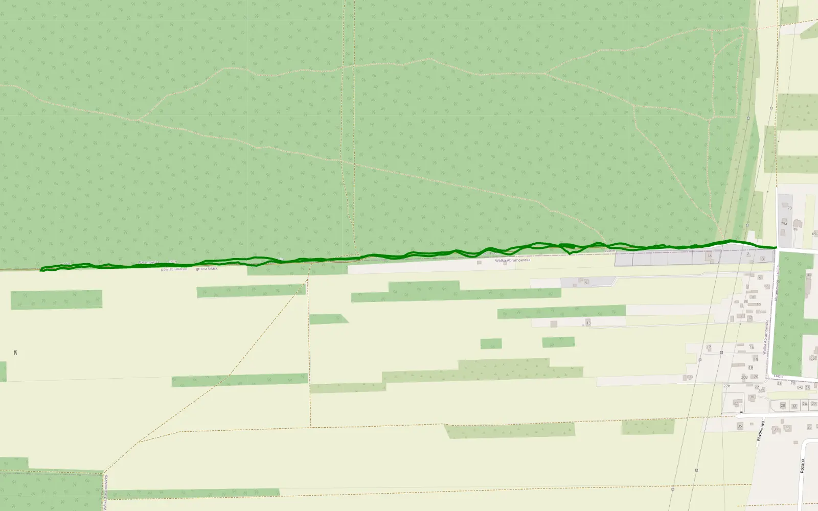Mapa trasy Wólka Abramowicka - 2.9 km trasy offroad, Lublin
