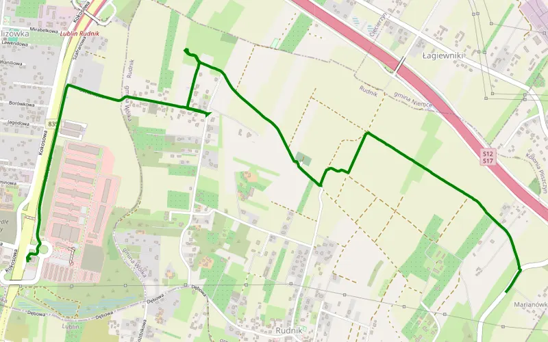 boczna dożynkowej - Elizówka Orlen