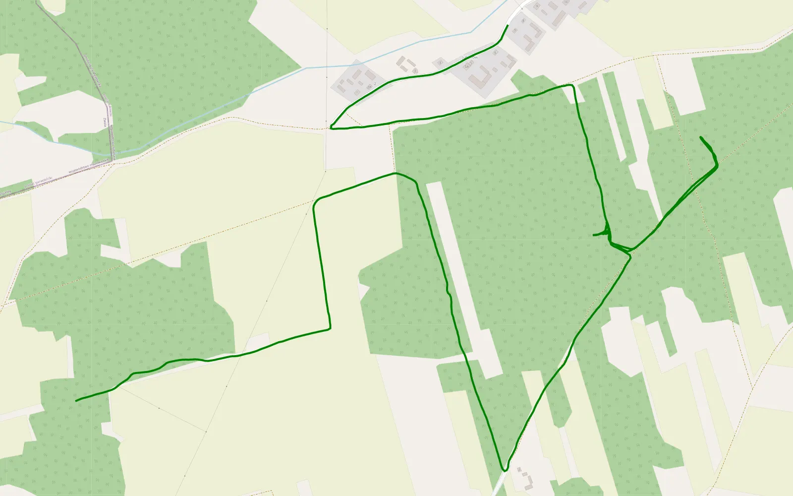 Mapa trasy Baczków - Świder - 4.4 km trasy offroad, Powiat Łukowski