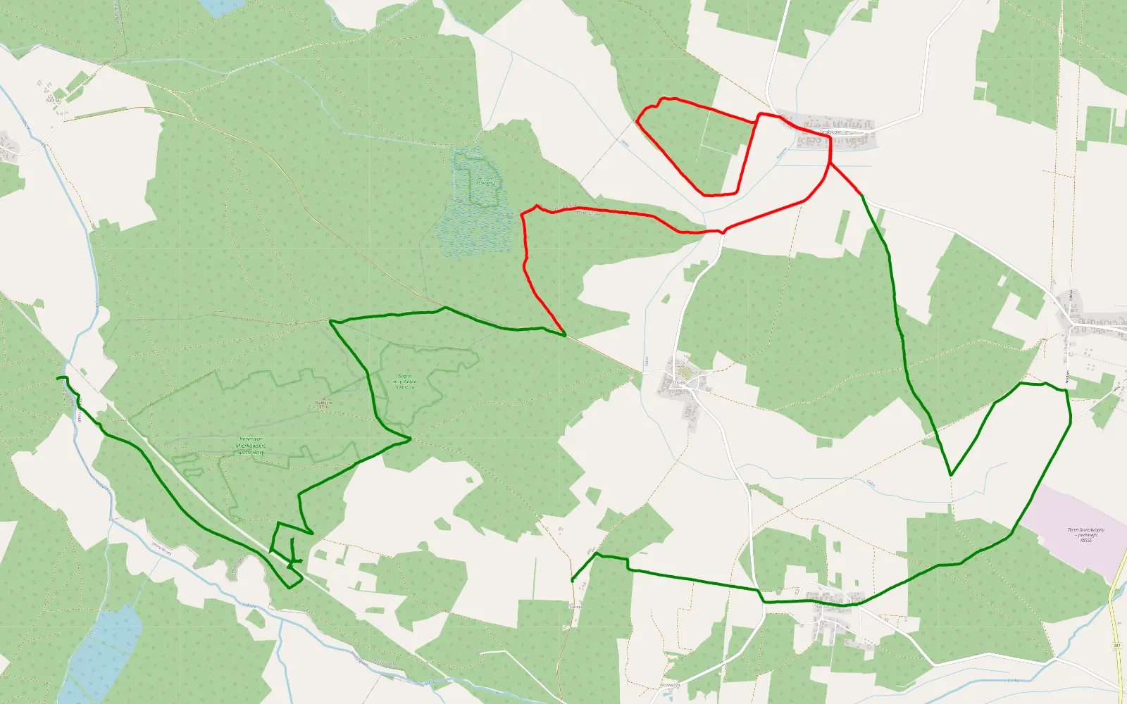 Map of Looking for Harry - 21.2 km offroad trail, Żary County