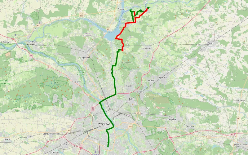 2017.05.28 - Niedzielna wycieczka z Łosia przez Kuligów do Warszawy