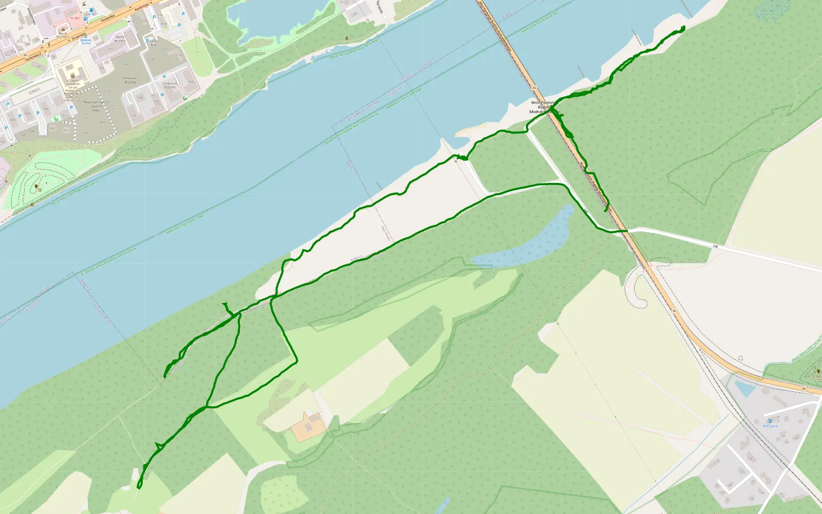 Mapa trasy Fordon trail ;) - 4.7 km trasy offroad, Powiat Bydgoski
