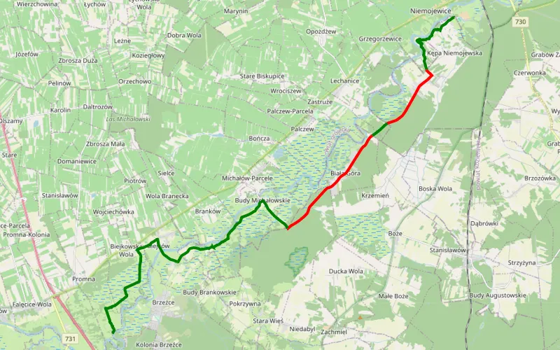 Warka, Niemojewice - Białobrzegi, Kolonia Brzeźce