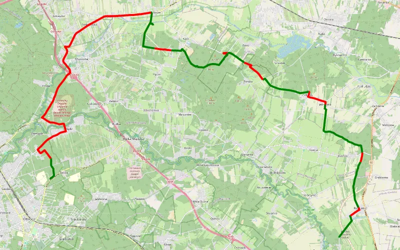 Kołbiel Warszawa przez Otwock
