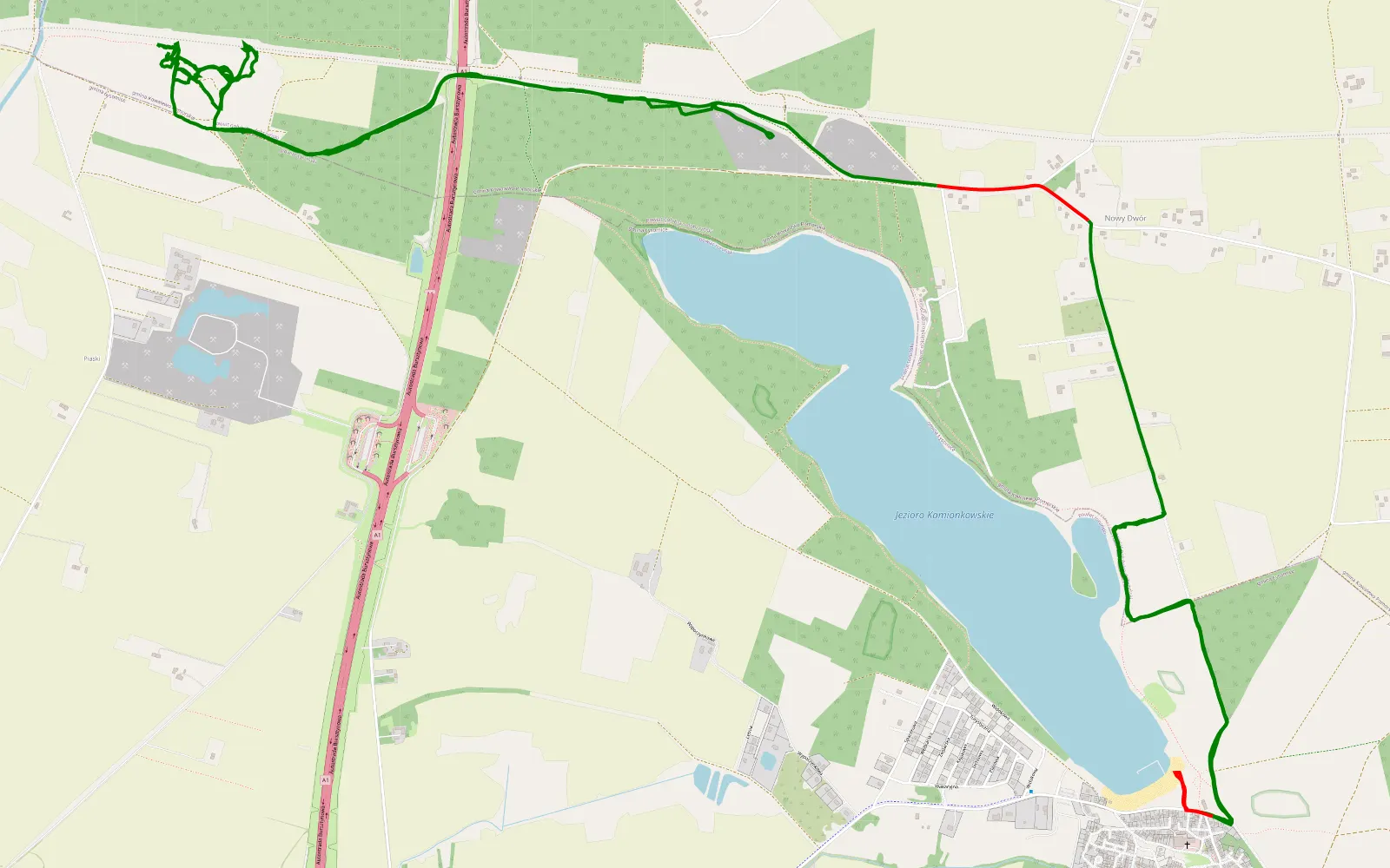 Mapa trasy KMionki - 10.8 km trasy offroad, Powiat Golubsko-dobrzyński
