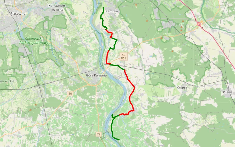 Wzdłuż Wisły, Otwock Wielki, Sobienie Jeziory i okolice