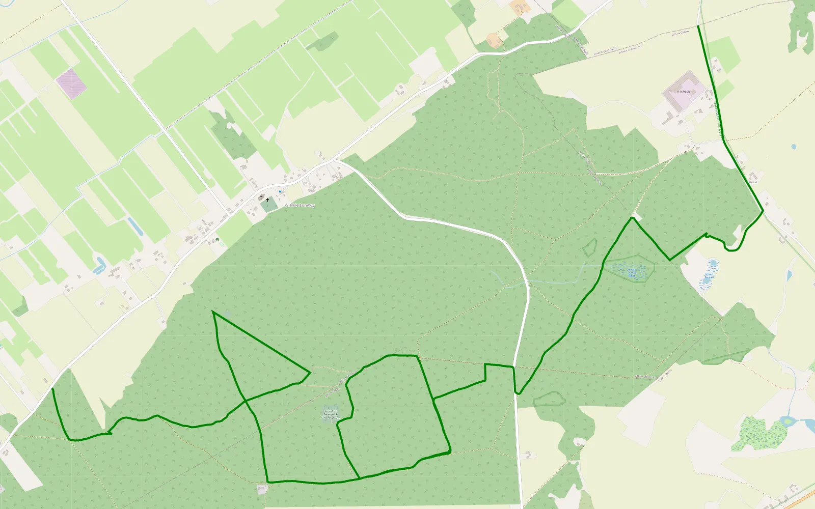 Map of Gogolin - Małe Łunawy - 8.3 km offroad trail, Chełmno County