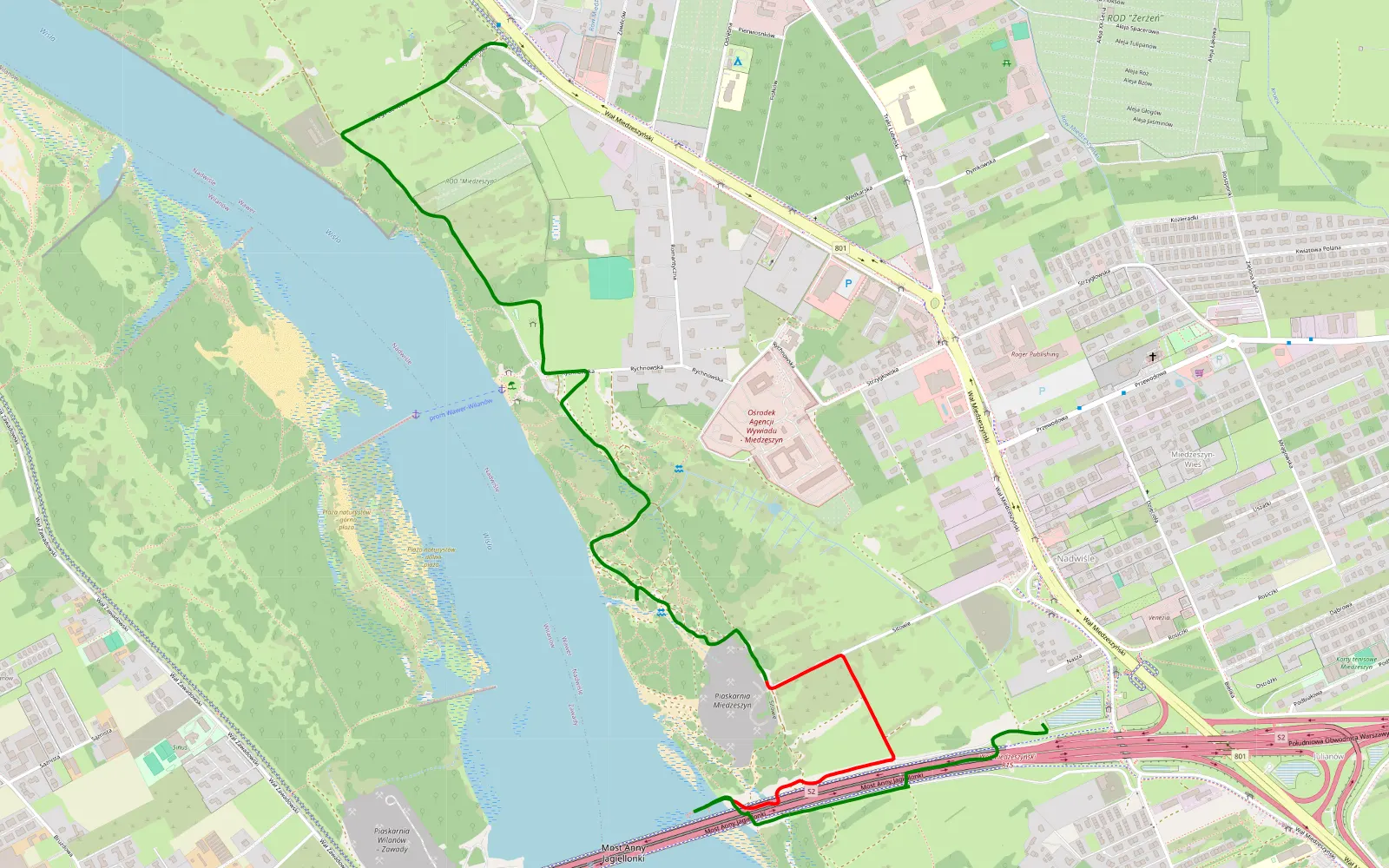 Map of Wisła - 3.9 km offroad trail, Warsaw
