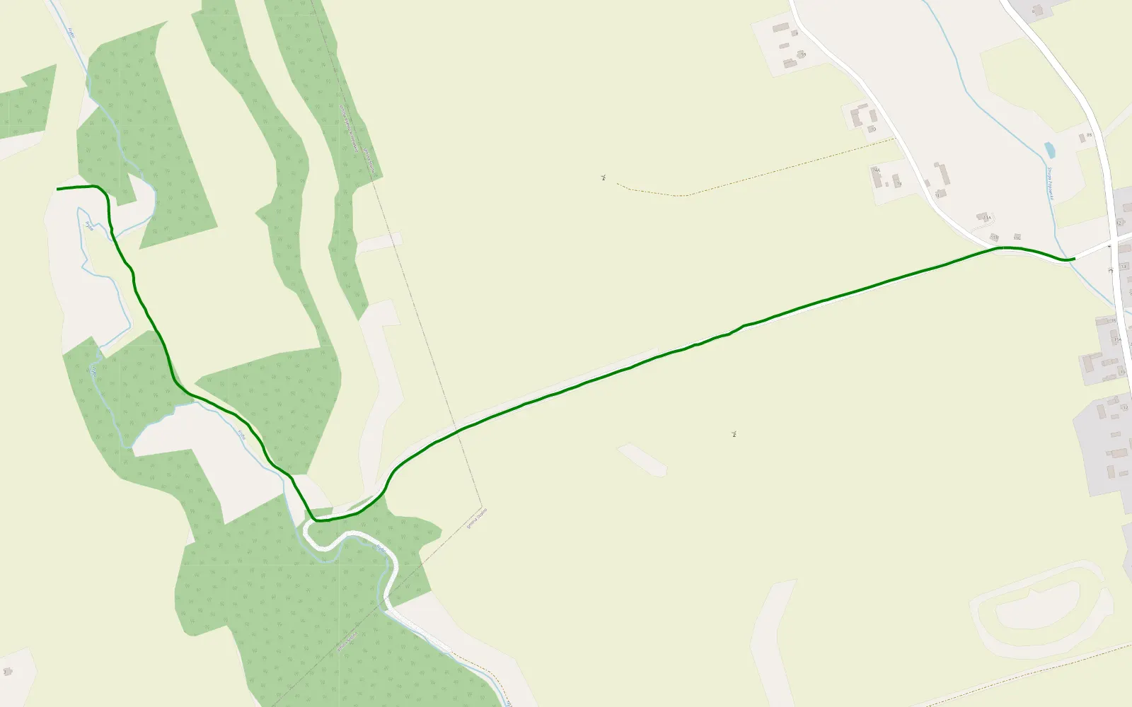 Map of Małe Czyste Zakrzewo - 2 km offroad trail, Chełmno County