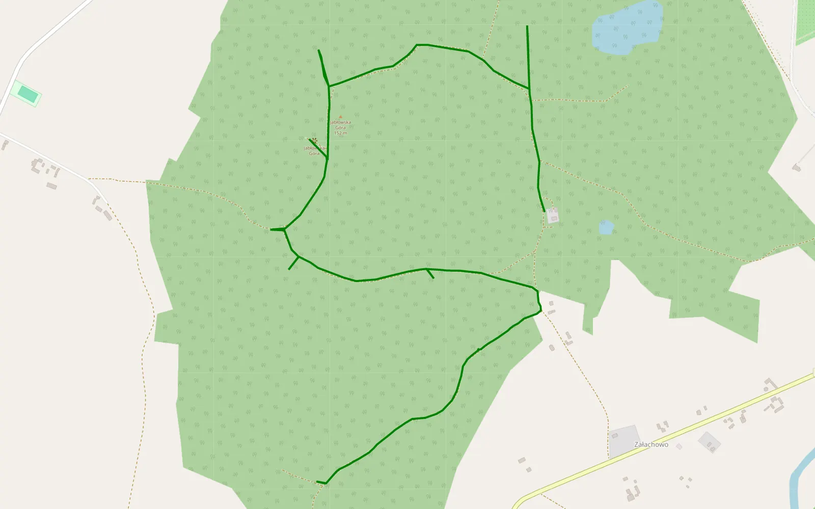 Mapa trasy Załachowo, - 4.6 km trasy offroad, Powiat Żniński