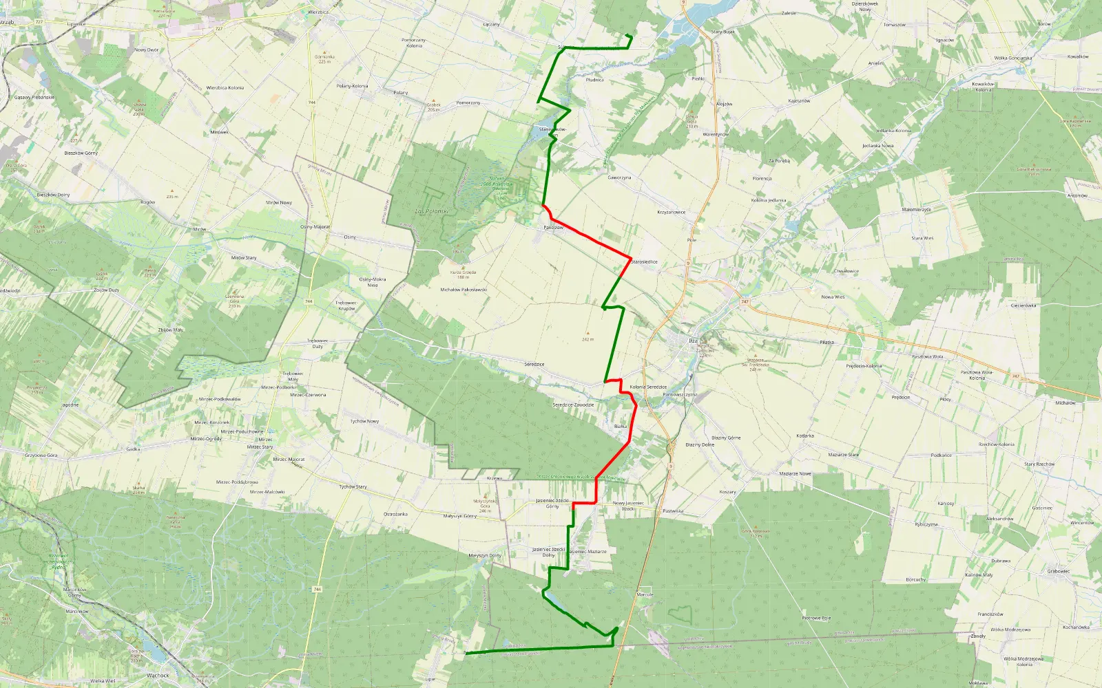 Map of Sobota 2 - 28.2 km offroad trail, Radom County