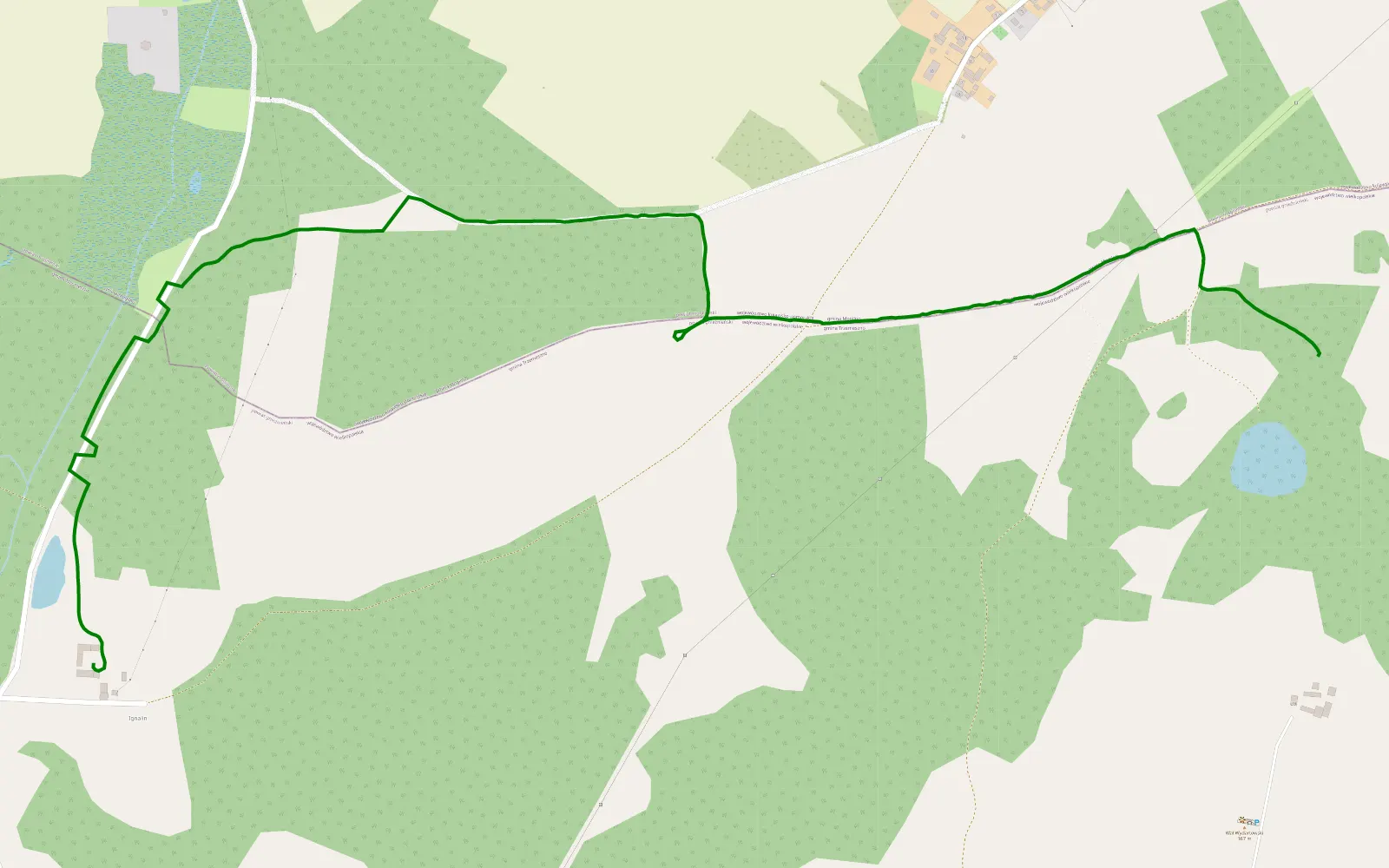 Map of Ignalin - 3 km offroad trail, Mogilno County