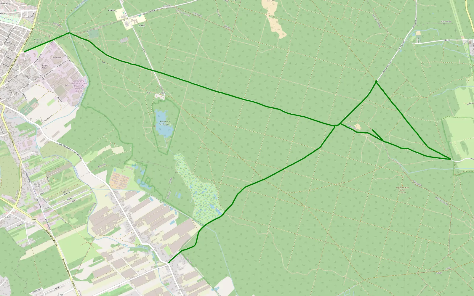 Map of W poszukiwaniu Grzybów - 4.5 km offroad trail, Otwock County