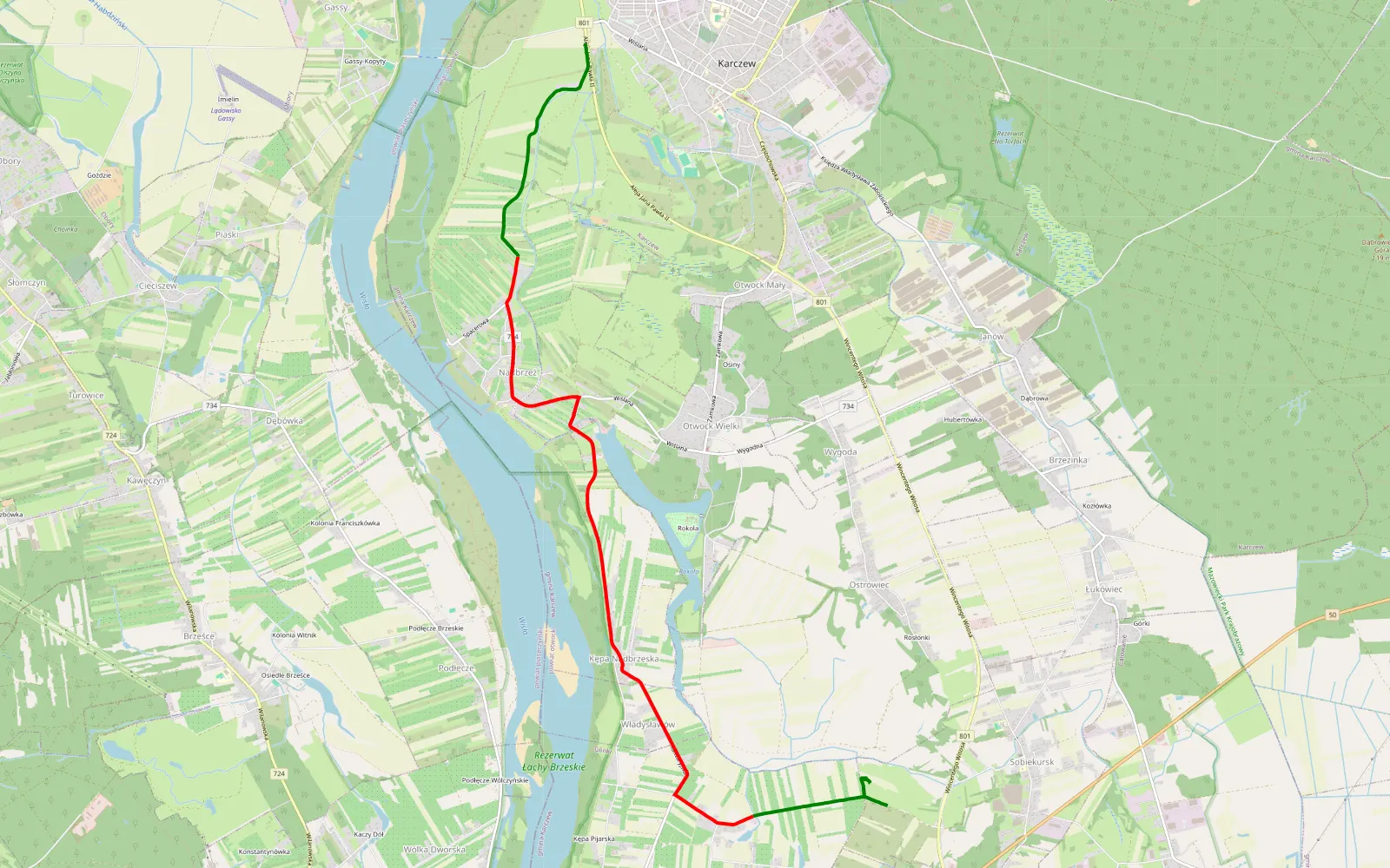 Map of Akcja quad - 10.7 km offroad trail, Otwock County