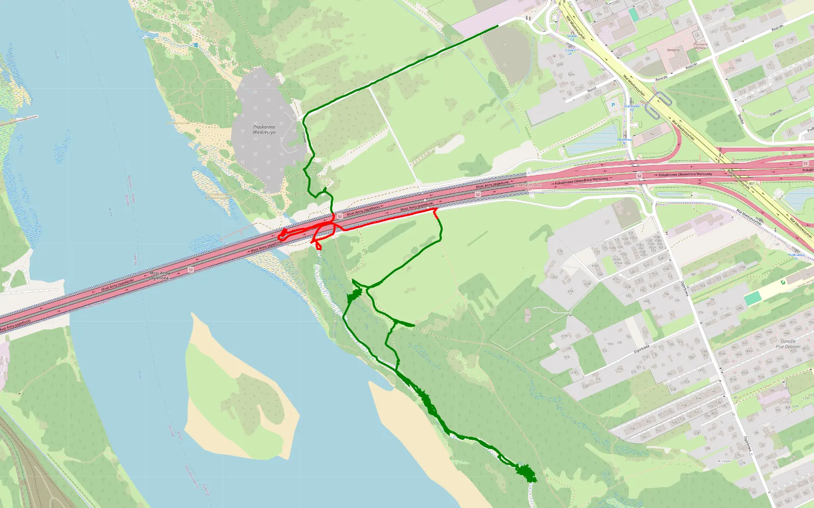 Map of Wisla - 5.9 km offroad trail, Warsaw