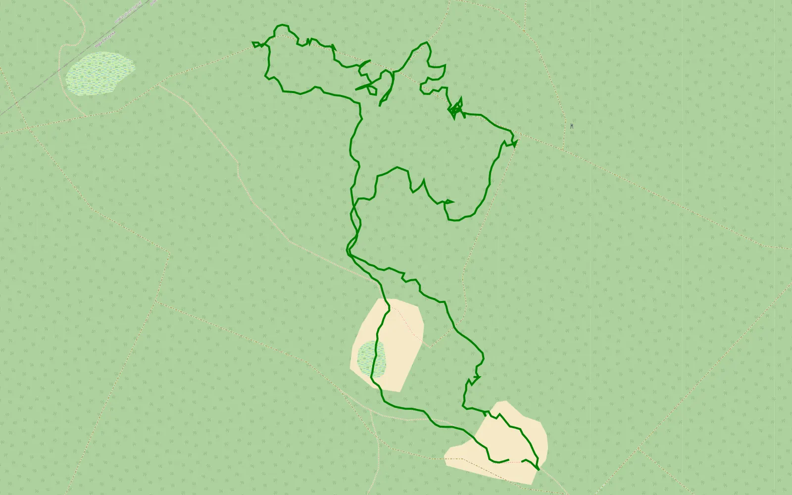 Map of Wola Pieczyska - 2.2 km offroad trail, Grójec County