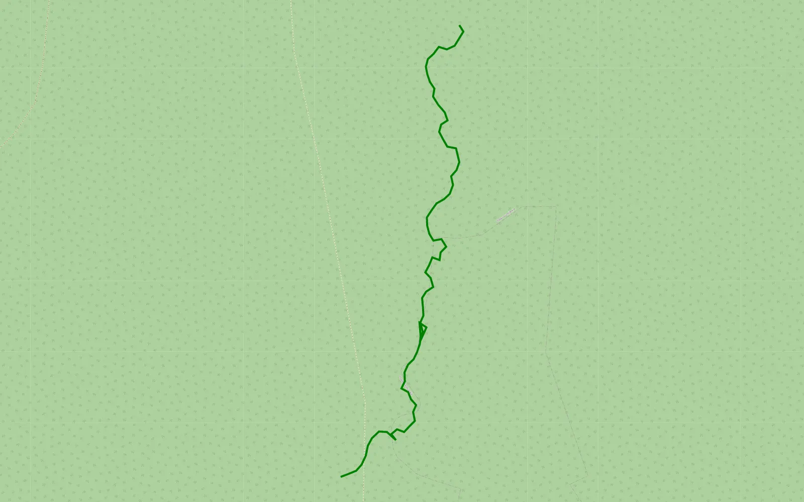 Mapa trasy Ulaski Grzmiąckie - 0.4 km trasy offroad, Powiat Białobrzeski