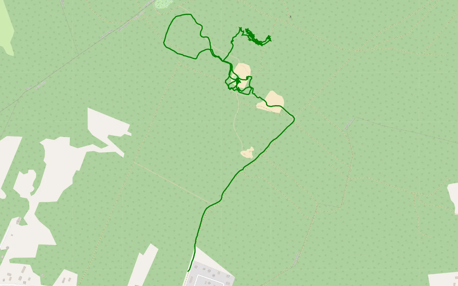 Map of Wola Pieczyska - 4.1 km offroad trail, Grójec County