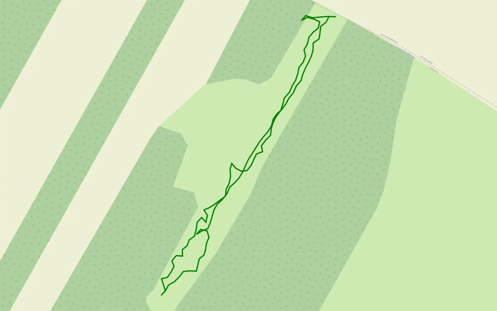 Mapa trasy Pągowiec - 0.7 km trasy offroad, Powiat Białobrzeski