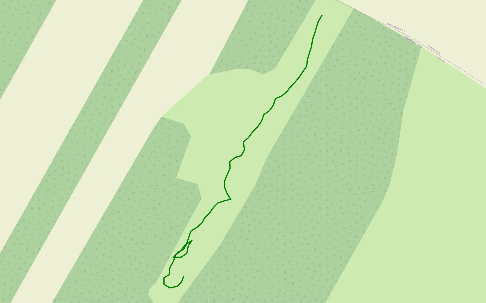 Mapa trasy Sławomir PROTO - 0.3 km trasy offroad, Powiat Białobrzeski