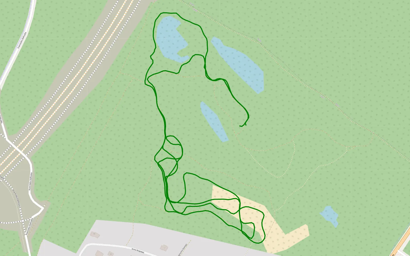 Map of Kołbiel Offroad Medium - 3 km offroad trail, Otwock County