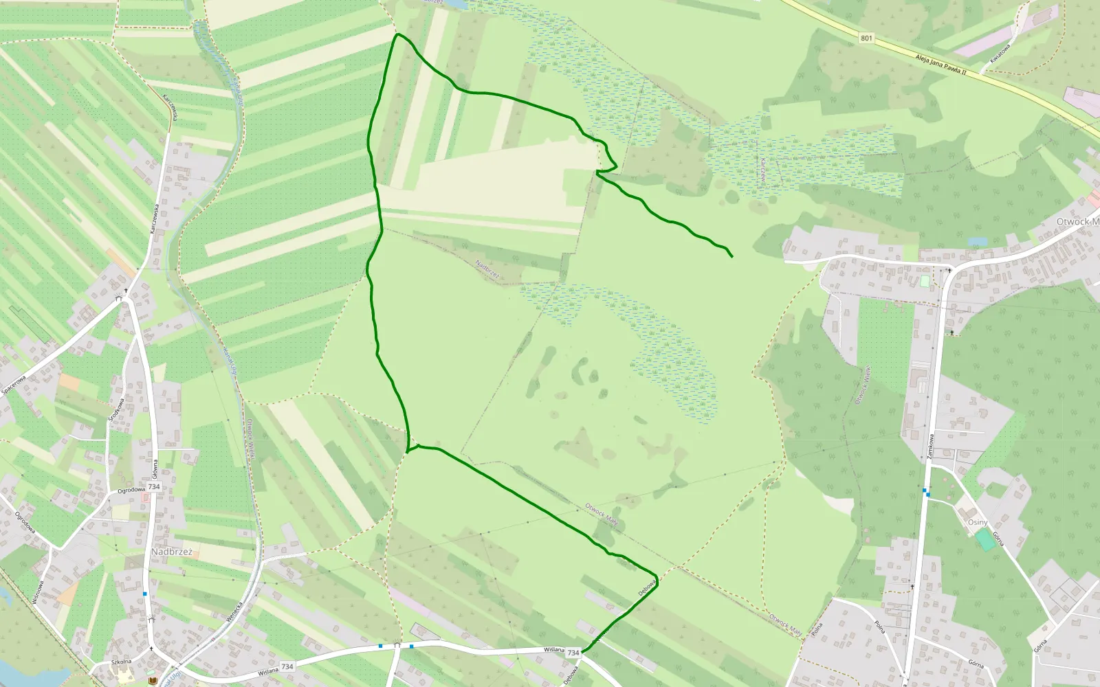 Map of Otwock Mały - Otwock Wielki - 3.1 km offroad trail, Otwock County