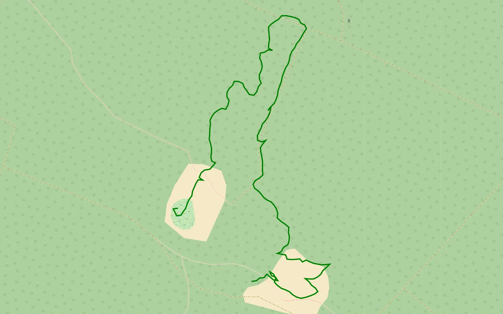 Map of Góry Lecha proto - 1 km offroad trail, Grójec County