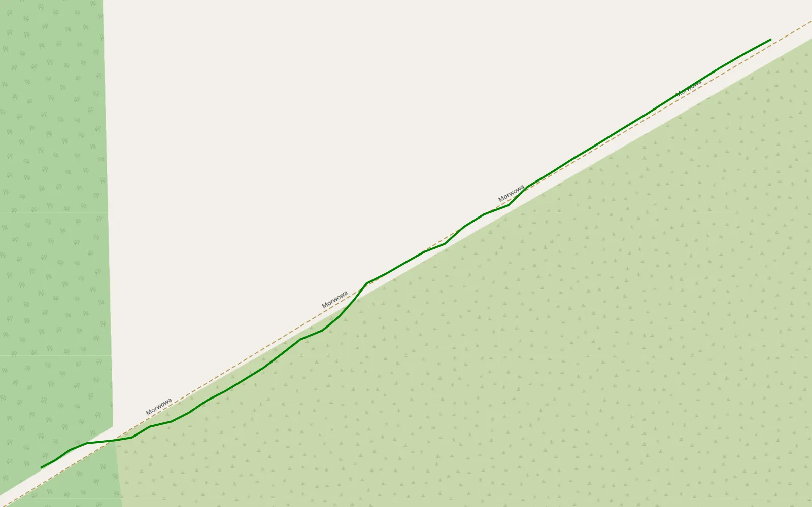 Mapa trasy Gąba - 0.3 km trasy offroad, Powiat Żyrardowski