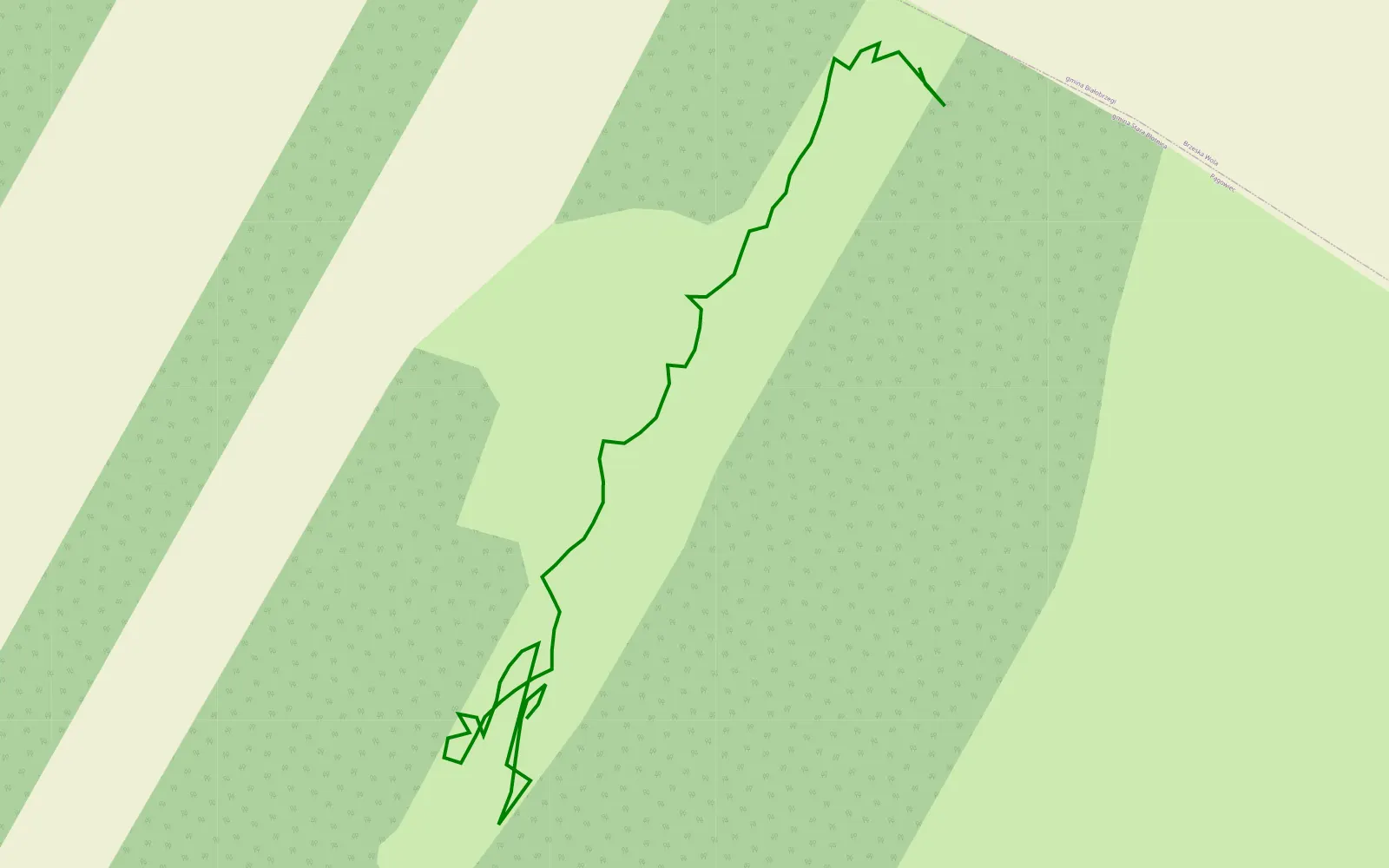 Mapa trasy Sławomir - 0.5 km trasy offroad, Powiat Białobrzeski