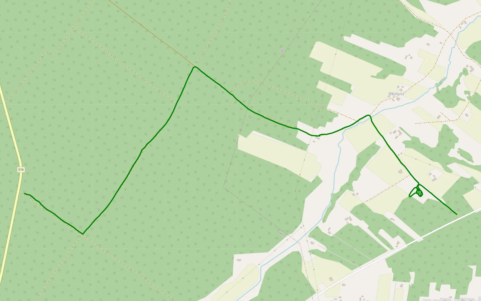 Map of Takie tam - 3.6 km offroad trail, Płock County