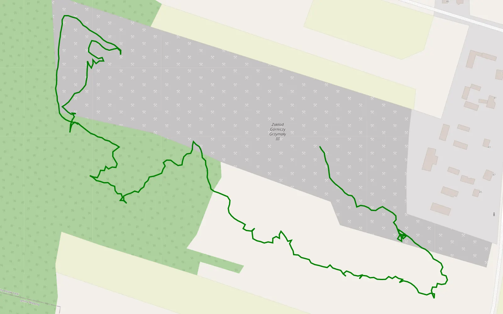 Mapa trasy Próba 1 proto - 1.9 km trasy offroad, Powiat Sokołowski
