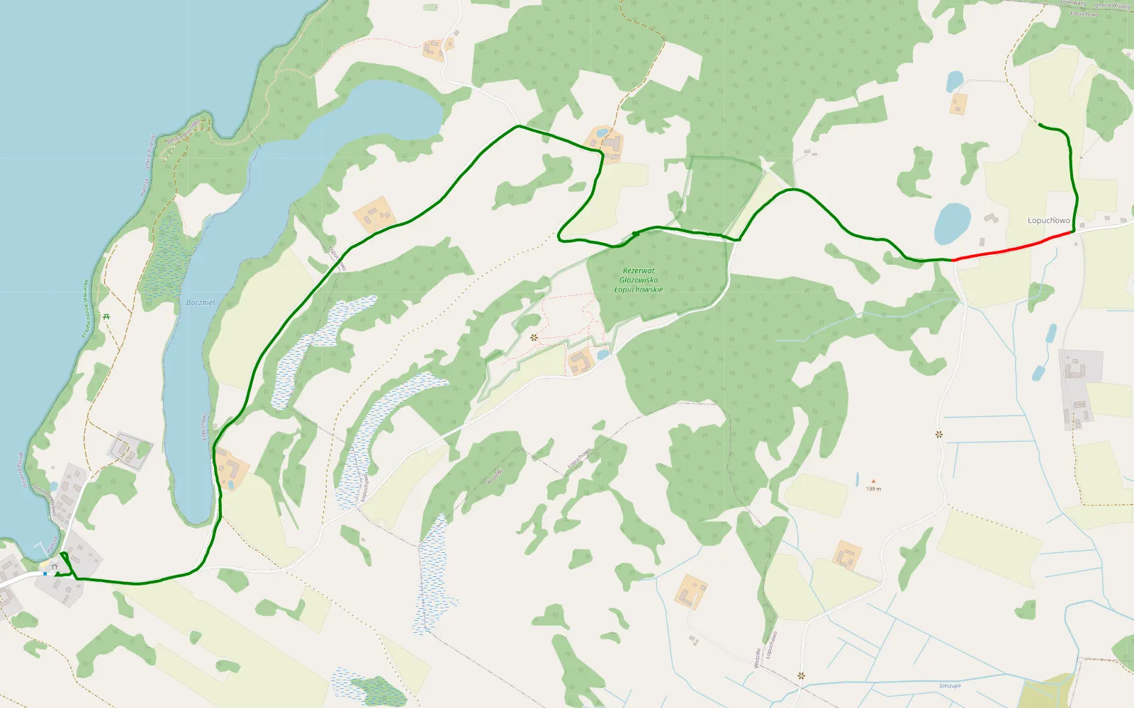 Map of Łopuchowo - Błaskowizna - 4.5 km offroad trail, Suwałki County