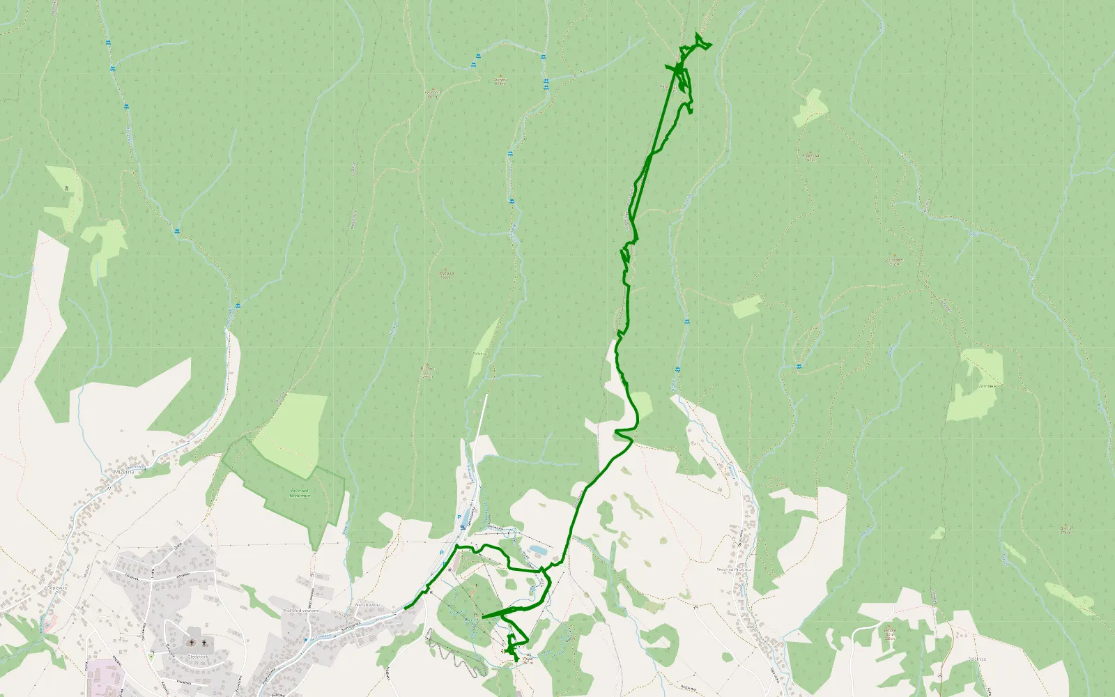 Map of Krośnica - Wdżar - Kluszkowce - 6.9 km offroad trail, Nowy Targ County
