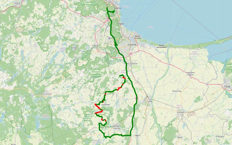 Jagatowo - Pustki Cisowskie - Demptowo