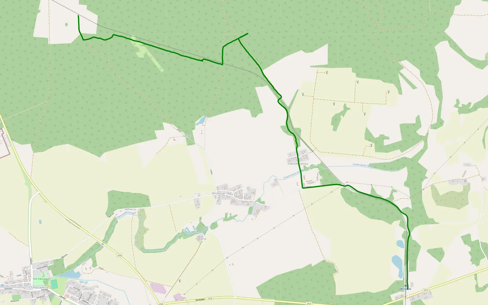 Map of Drut i mostek - 4.6 km offroad trail, Lębork County