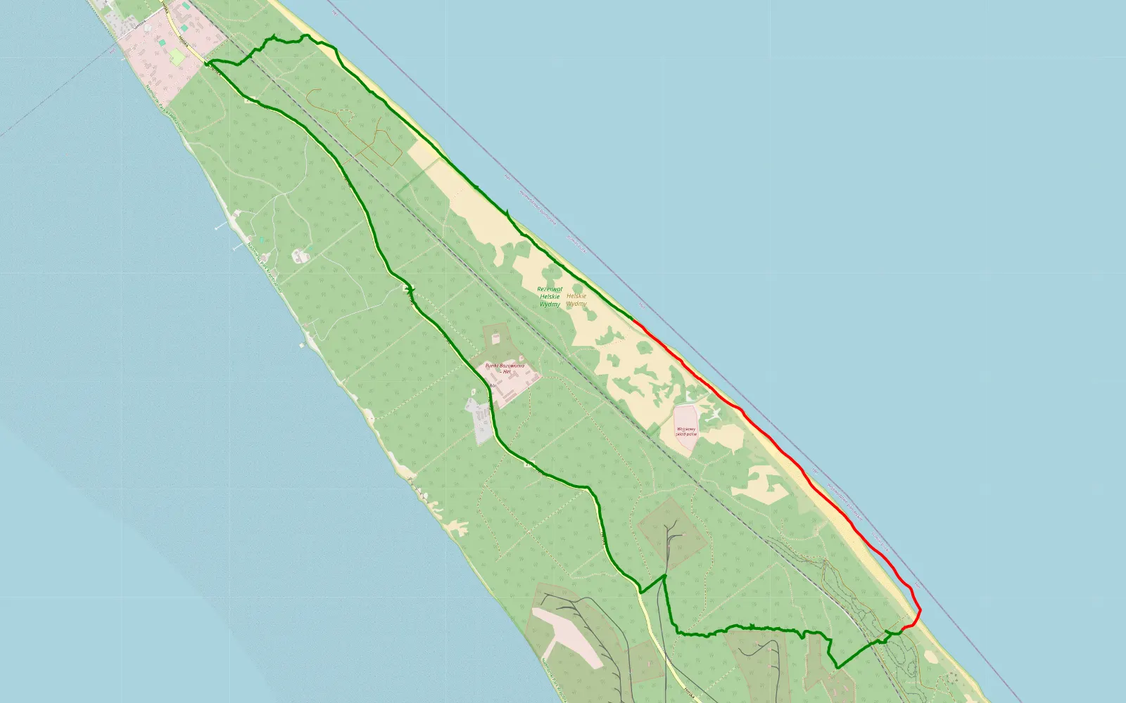 Map of Jurata - 9.4 km offroad trail, Puck County