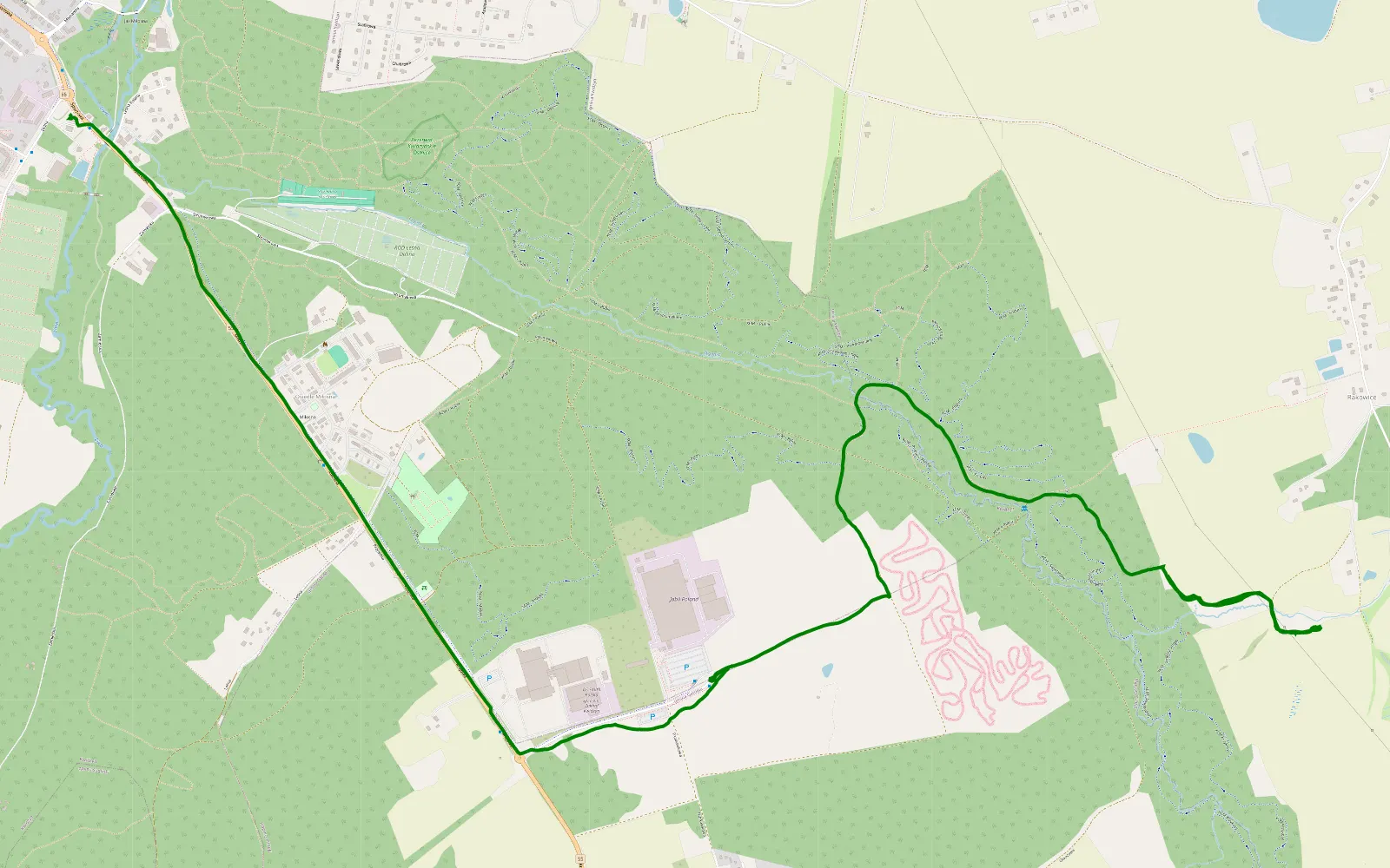 Map of Bądki - Kwidzyn Chój wie gdzie - 4.8 km offroad trail, Kwidzyn County