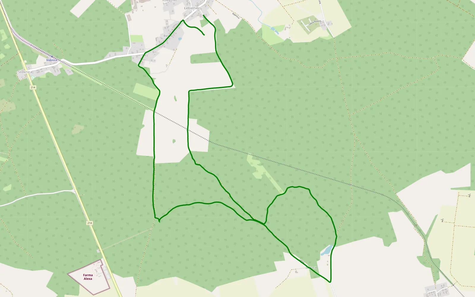 Map of Rafał part. 2 - 9.2 km offroad trail, Lębork County